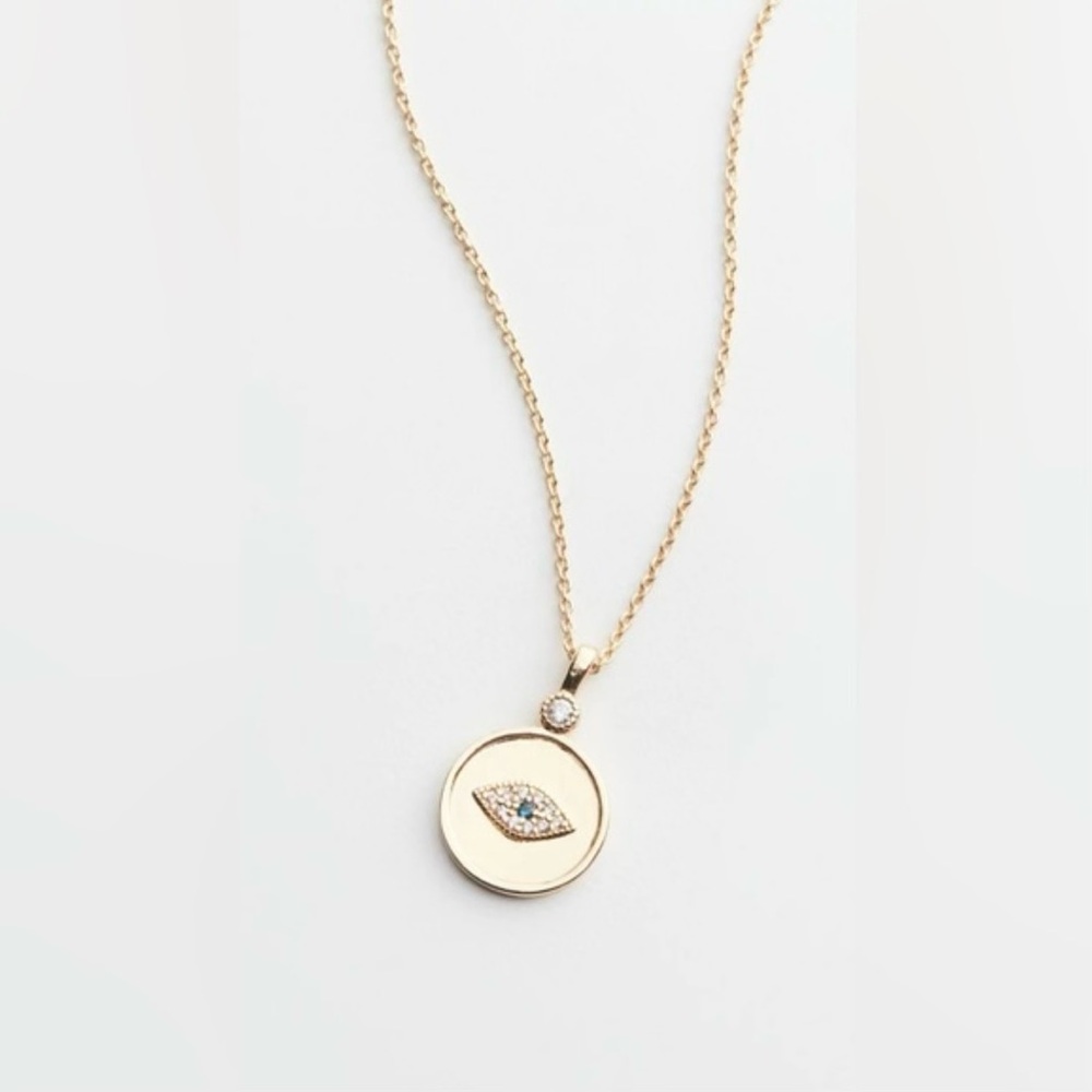 Gorjana madison evil eye necklace.